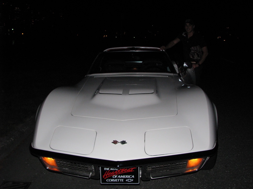 1972 Chevrolet Corvette — Front view at night