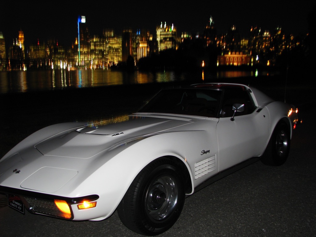 1972 Chevrolet Corvette — Front three-quarter view by the waterfront
