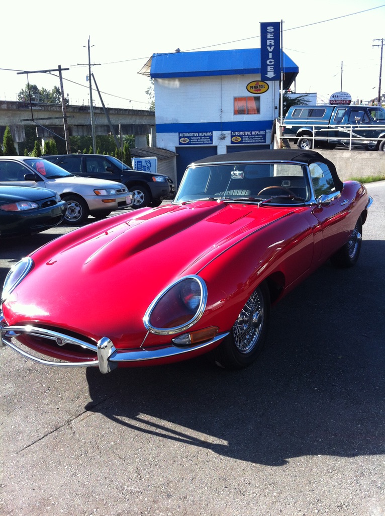 Front view of the XKE