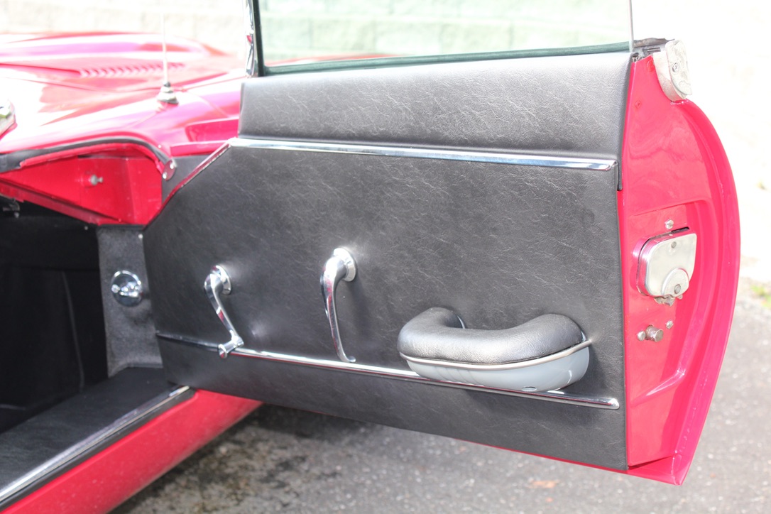 Finished black door trim