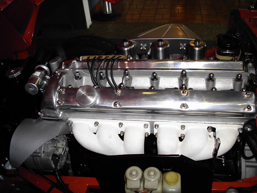 The restored engine — exhaust side
