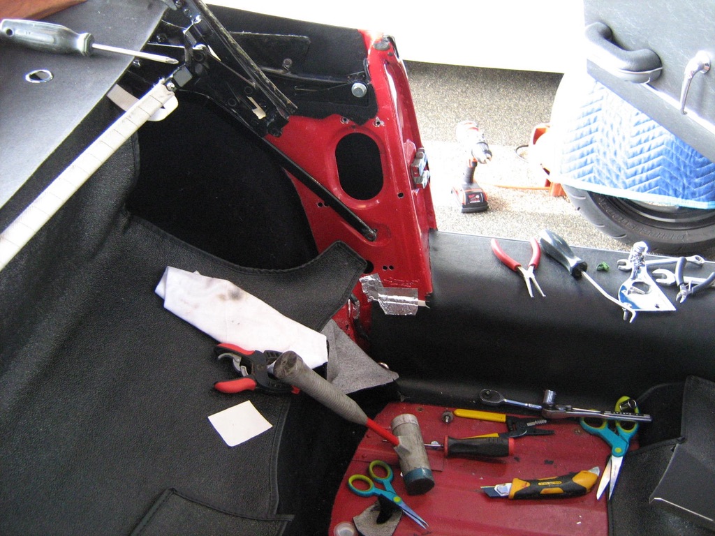 Interior trim work in progress