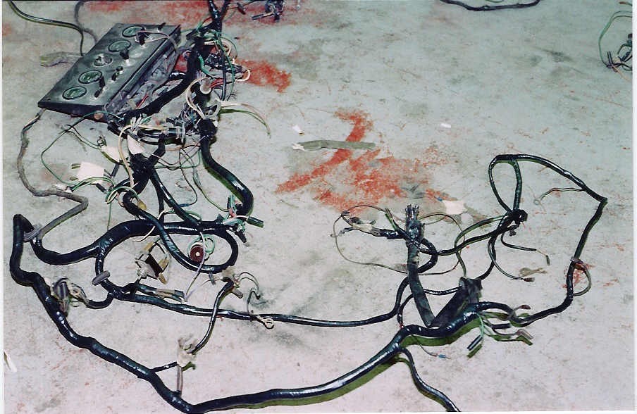 The wiring laid out